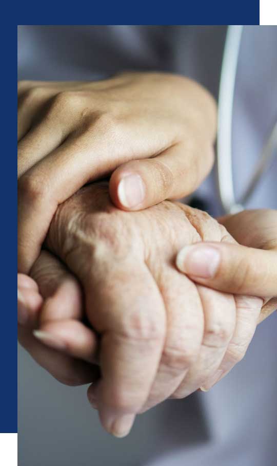 Doctor supporting patient with mesothelioma diagnosis