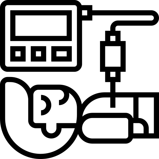 Laser surgery icon for mesothelioma treatment