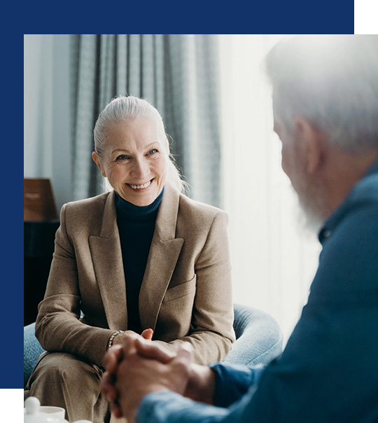 Client discussing mesothelioma claim support