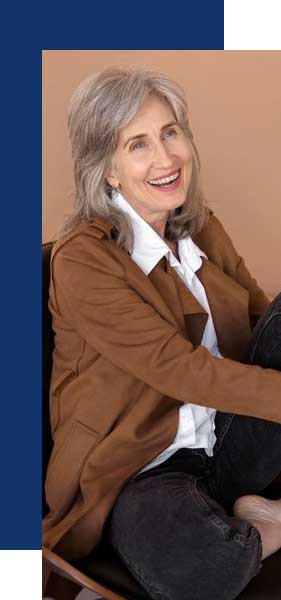 Happy woman after pleural effusion claim support