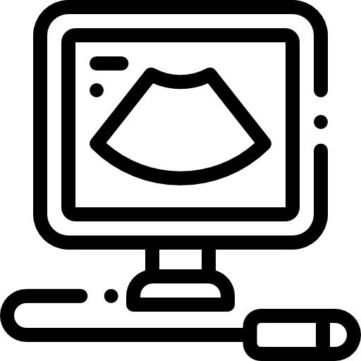 Ultrasound icon for mesothelioma diagnosis