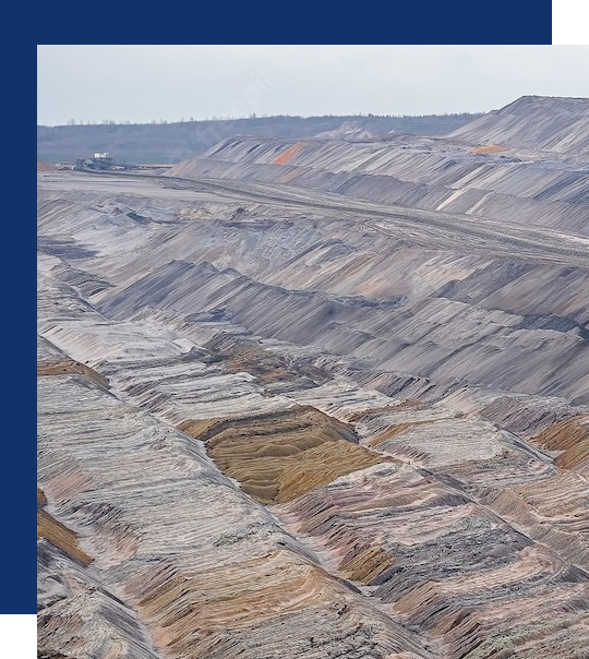 Asbestos mineral mining site